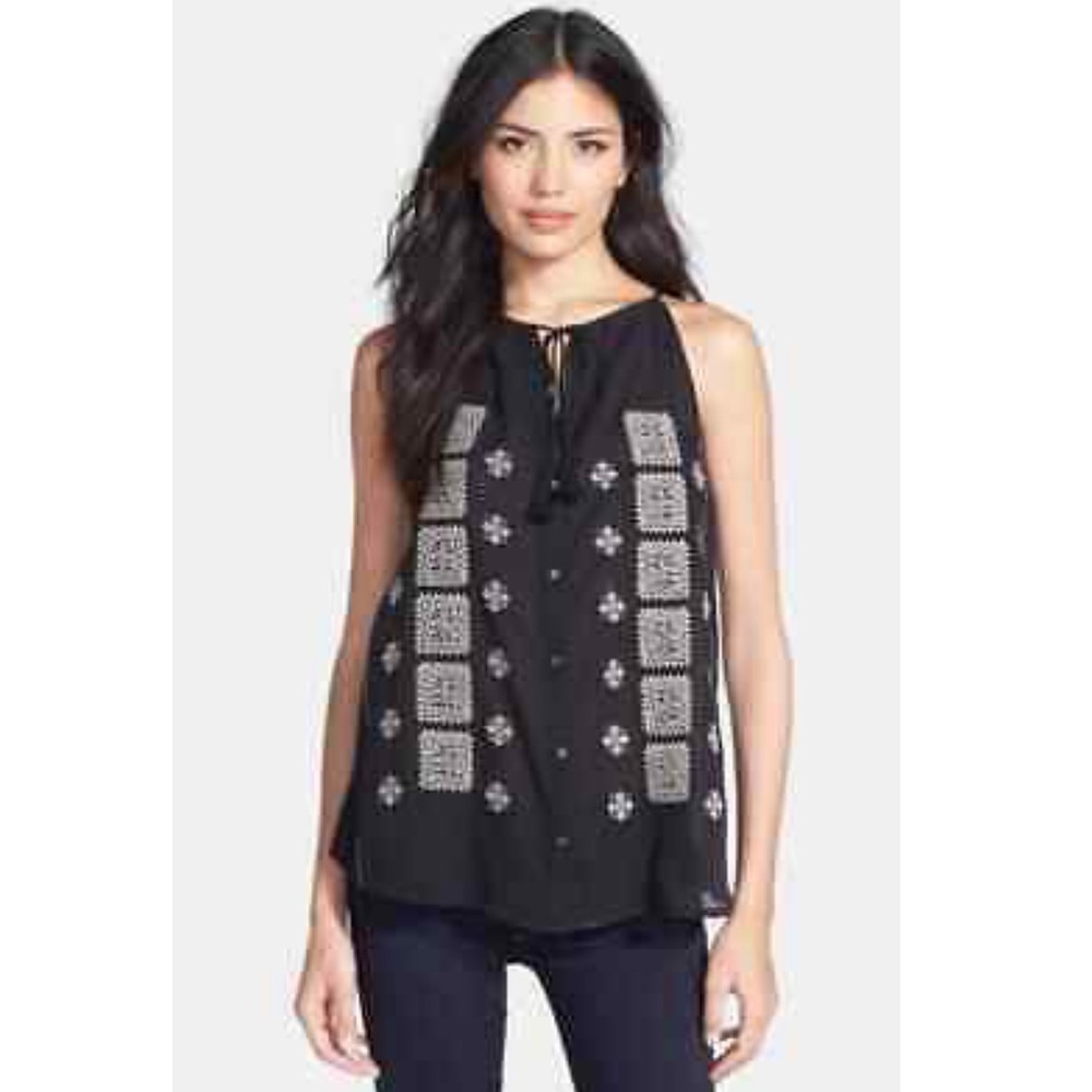 Joie Danielle Embroidered Tank Top